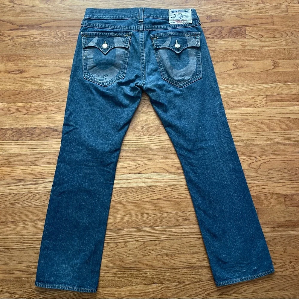 Y2K True Religion Men’s Blue straight leg Denim Jeans 36